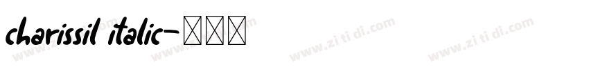 charissil italic字体转换